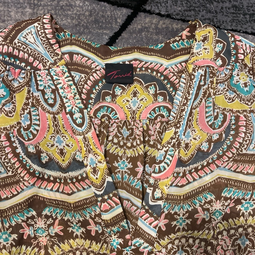 Torrid Vibrant Patterned Blouse - image 2